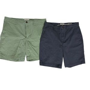 Goodfellow Mens 7" & 9" Inseam 32W Linden Shorts Flat Front LINEN & COTTON Lot